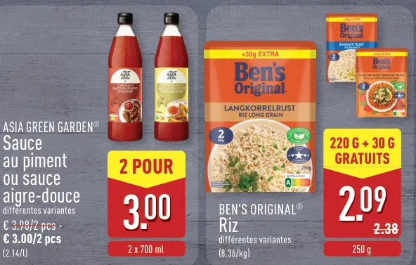 Offre: Sauce au piment ou sauce aigre-douce
