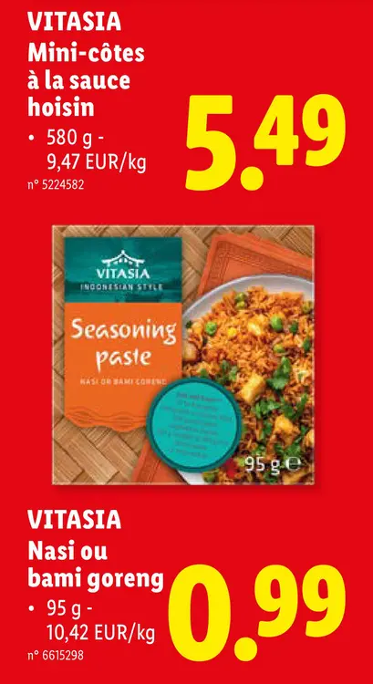 Offre: Mini-côtes à la sauce hoisin