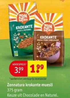 Aanbieding: krokante muesli