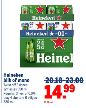 Aanbieding: Heineken blik of mono