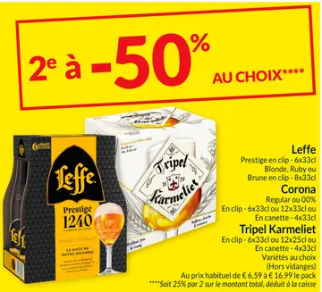 Offre: Leffe, Corona, Tripel Karmeliet