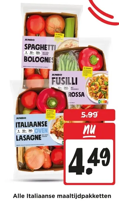 Aanbieding: Alle Italiaanse maaltijdpakketten