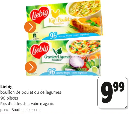 Offre: Bouillon de poulet ou de légumes