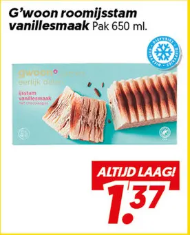 Aanbieding: Roomijsstam vanillesmaak