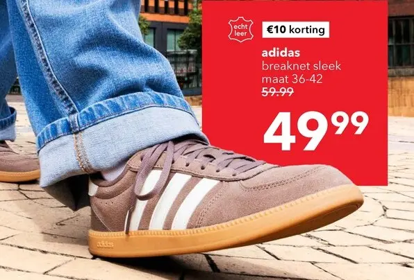 Aanbieding: Adidas Breaknet Sleek dames sneakers bruin