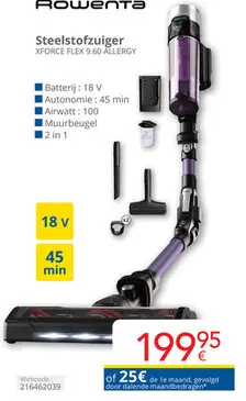 Promotie: Steelstofzuiger XFORCE FLEX 9.60 ALLERGY