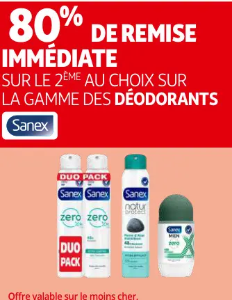 Promotie: La gamme des déodorants Sanex