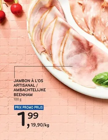 Offre: Jambon à l'os artisanal / ambachtelijke beenham