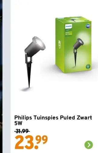 Aanbieding: Tuinspies Puled Zwart