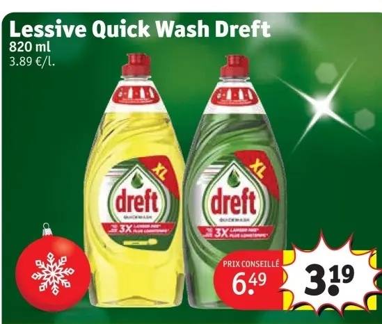 Offre: Lessive Quick Wash