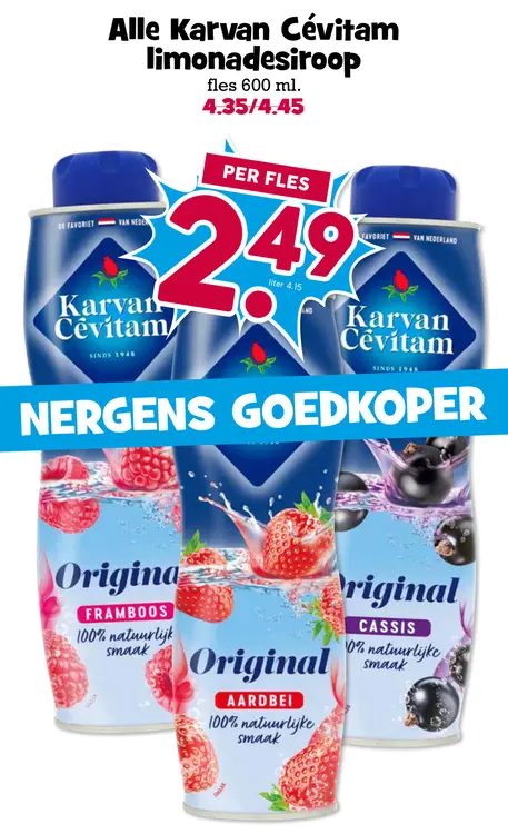 Aanbieding: Karvan Cévitam limonadesiroop