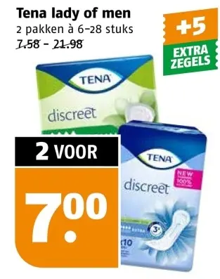 Aanbieding: Tena lady of men