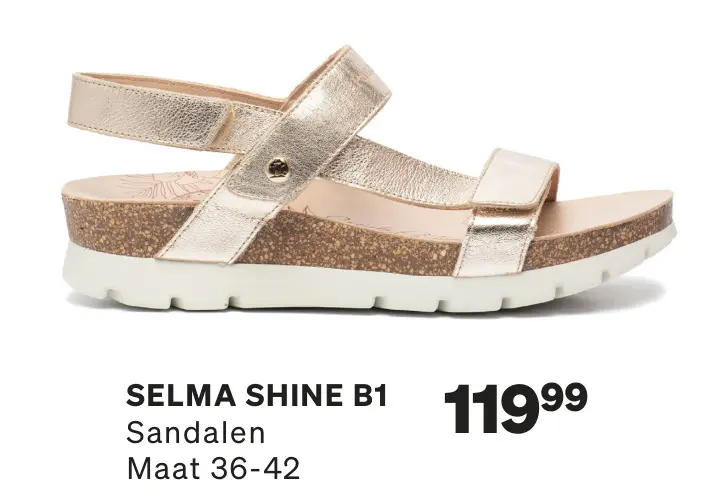 Aanbieding: Selma shine B1 sandalen goud