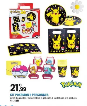Offre: KIT POKÉMON 8 PERSONNES
