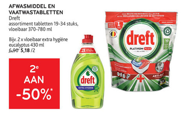 Aanbieding: Dreft afwasmiddel en vaatwastabletten