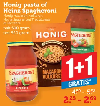 Aanbieding: Honig pasta of Heinz Spagheroni