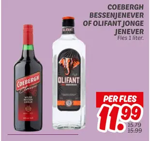 Aanbieding: Coebergh bessenjenever of Olifant jonge jenev