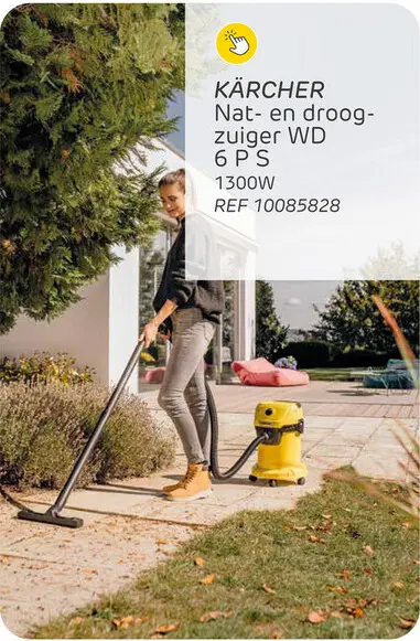 Aanbieding: Kärcher nat-en droogzuiger wd 6 p s 1300w