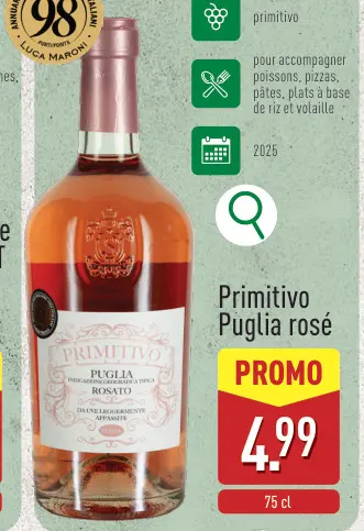Offre: Primitivo Puglia rosé