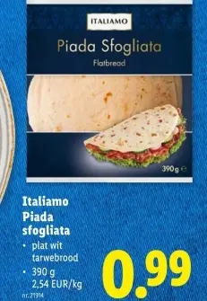 Promotie: Italiamo Piada sfogliata