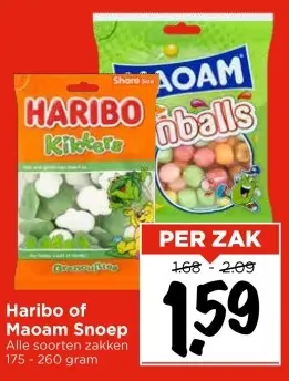 Aanbieding: Haribo of Maoam Snoep
