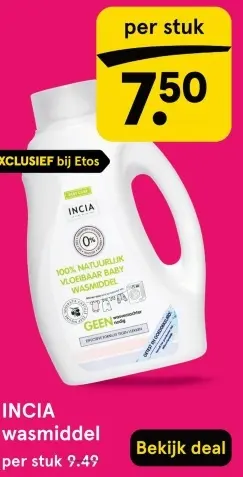 Aanbieding: Incia wasmiddel