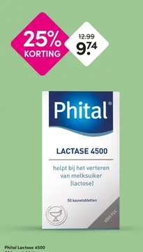 Aanbieding: Phital Lactase 4500