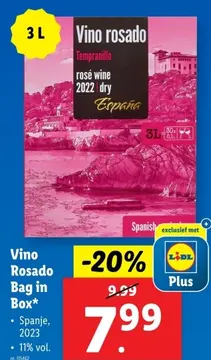 Aanbieding: Vino Rosado Bag in Box*