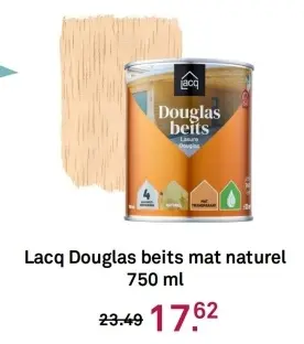 Aanbieding: Lacq Douglas beits mat naturel