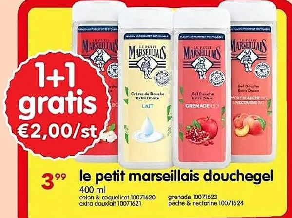 Promotie: le petit marseillais douchegel