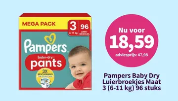 Aanbieding: Pampers Baby Dry Luierbroekjes Maat