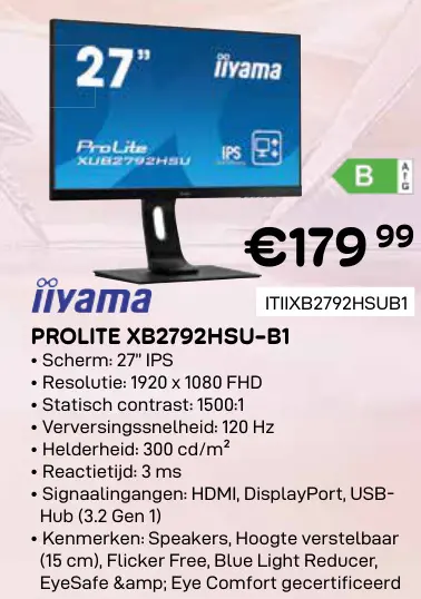 Promotie: Prolite xb2792hsu-b1