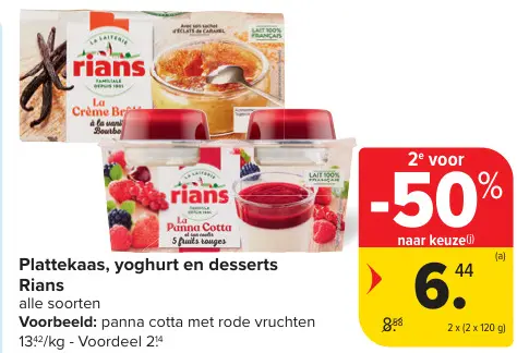 Promotie: Plattekaas, yoghurt en desserts