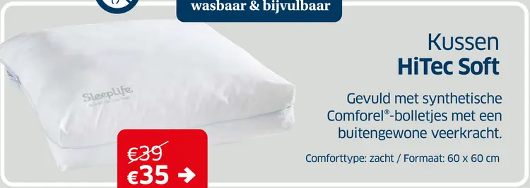 Promotie: Kussen HiTec Soft