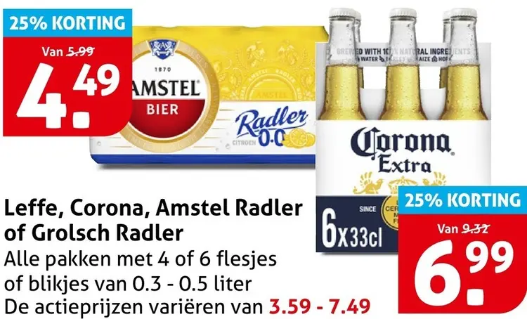 Aanbieding: Blond, Corona, Radler of Radler