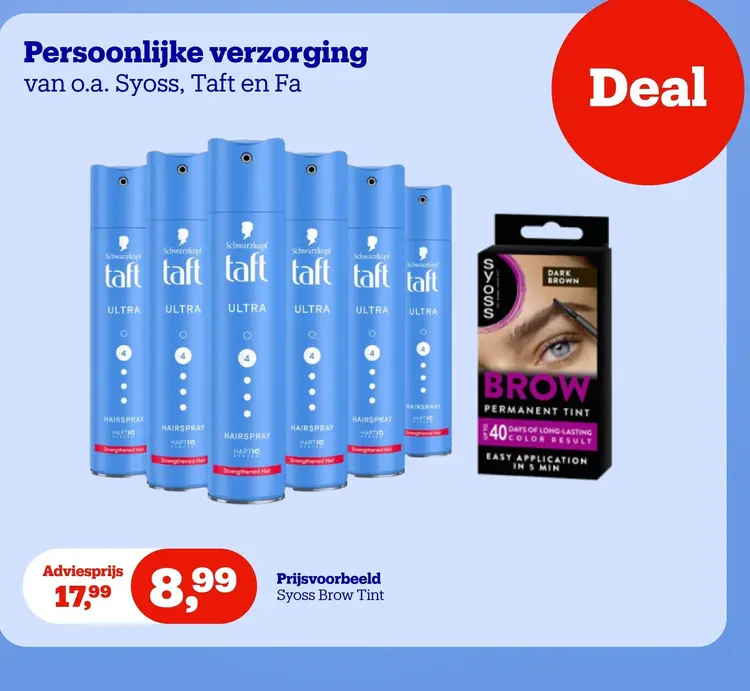 Promotie: Persoonlijke verzorging van o.a. Syoss, Taft
