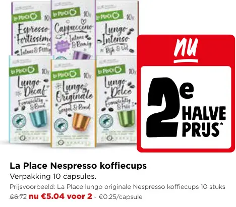 Promotie: La Place Nespresso koffiecups