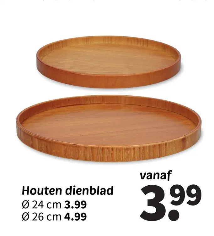Promotie: Houten dienblad
