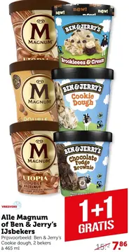 Aanbieding: Alle Magnum of Ben & Jerry's IJsbekers