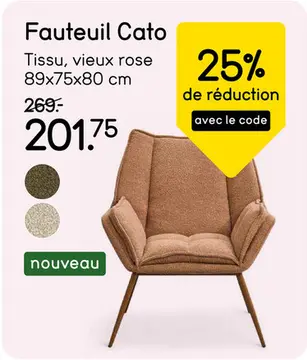 Offre: Fauteuil Cato