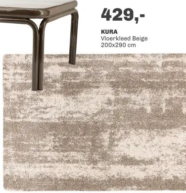 Aanbieding: KURA Vloerkleed Beige