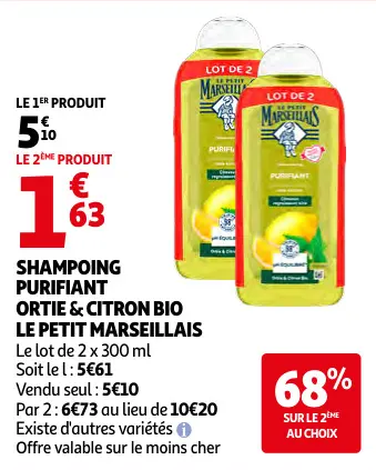 Offre: Shampoing purifiant ortie & citron bio