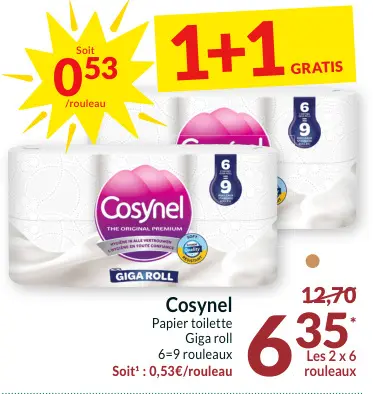 Offre: Cosynel Papier toilette