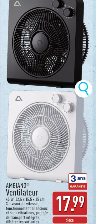 Offre: Ventilateur