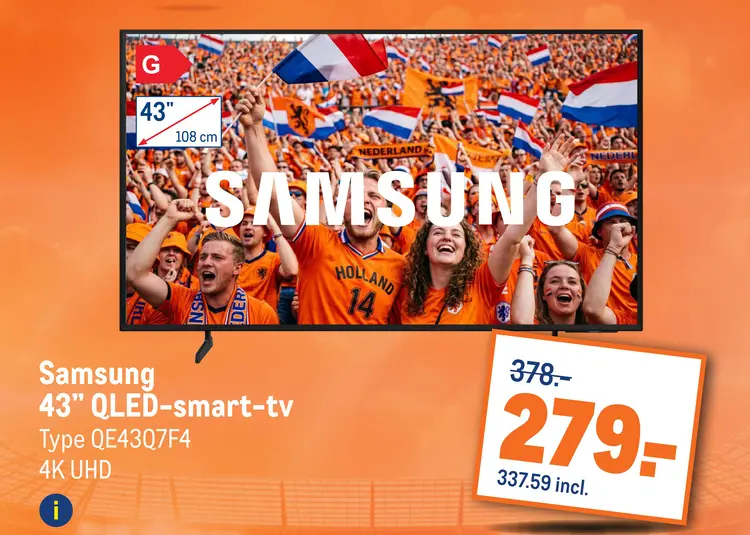 Aanbieding: 43" QLED-smart-tv