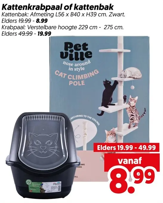Aanbieding: Kattenkrabpaal of kattenbak