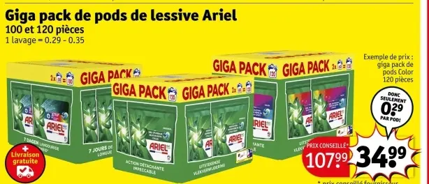 Offre: Giga pack de pods de lessive