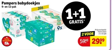 Aanbieding: Pampers babydoekjes