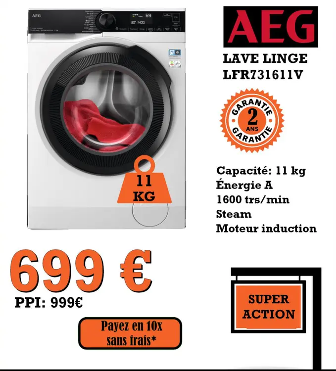 Promotie: Lave linge lfr731611v