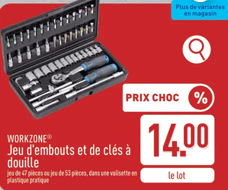 Offre: Jeu d'embouts et de clés à douille